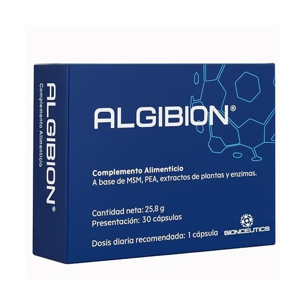Algibion Supplément 100 % naturel analgésique et anti-inflammatoire | avec PEA, MSM, harpagophyte, boswellia et enzymes natur
