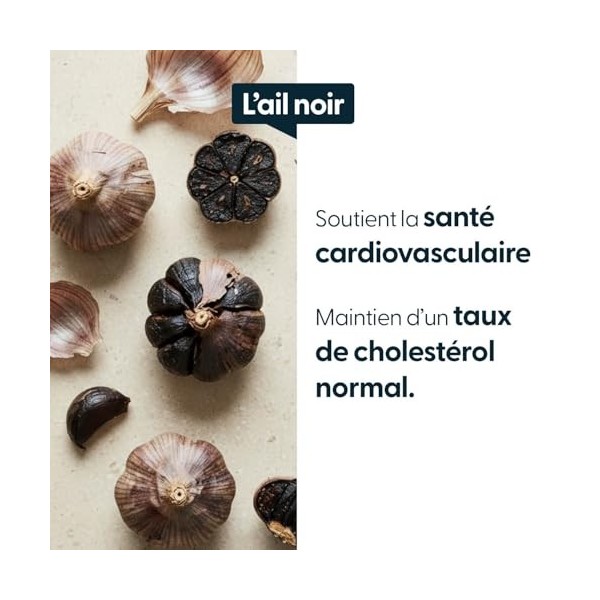 Ail noir concentré 2000 mg – Extrait titré à 0,25% de S-Allyl-Cystéine SAC – 120 gélules végétales HPMC – 2 mois de cure 