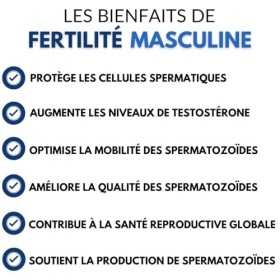 Fertilité Masculine – Formule complète | Vitalité, qualité du sperme, performance reproductive | Zinc, Tribulus, Fenugrec, Vi