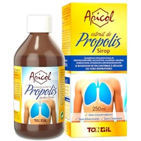 Sirop Toux Sèche Grasse Propolis & Pin | Soutien Respiratoire | sans Édulcorants | Apicol 250 ML