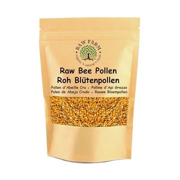 Raw Farm - Granulés de pollen dabeille brut - 100% naturel - non transformé 1 kg