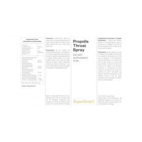 Propolis Throat Spray - Spray à la Propolis pour Gorge Irritée - Mal de Gorge et Soutien Immunitaire - Manuka, Vitamine C, Hu