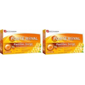 Forté Pharma - Pastilles Gorge Forté Royal - Irritation gorge - Propolis, Huile essentielle Eucalyptus, Miel, Vitamine C - Sa