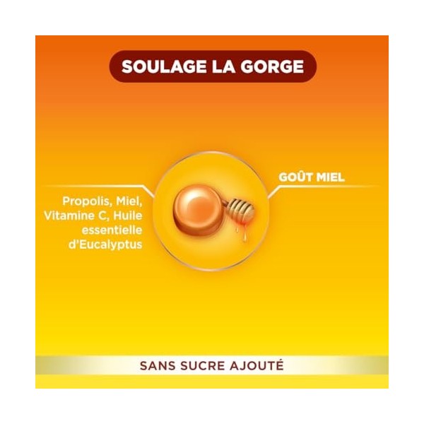 Forté Pharma - Pastilles Gorge Forté Royal - Irritation gorge - Propolis, Huile essentielle Eucalyptus, Miel, Vitamine C - Sa