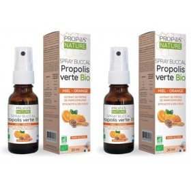 Spray Propolis Verte Bio - Extrait de Pépins de Pamplemousse, Miel et Orange - Sans Alcool - 20 ml - ProposNature - 100% nat ...
