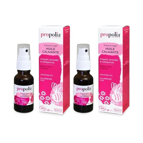 PROPOLIA - Bio - Huile calmante - Aide à apaiser et calmer les peaux irritées - Piqûres dinsectes et de végétaux - Rougeurs ...