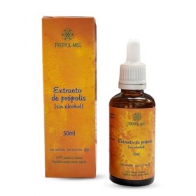 Propol-mel | Extrait de Propolis sans Alcool | 50 ml | 100% Naturel | Sans Gluten | Sans Sucre | Goût Doux | Pour la Gorge et