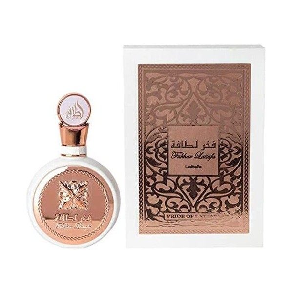 Parfum Fakhar Eau de Parfum de Longue Durée, Arabe Oriental 100ml Rose, Jasmin, Ylang-Ylang Luxurious Rose and Formidable