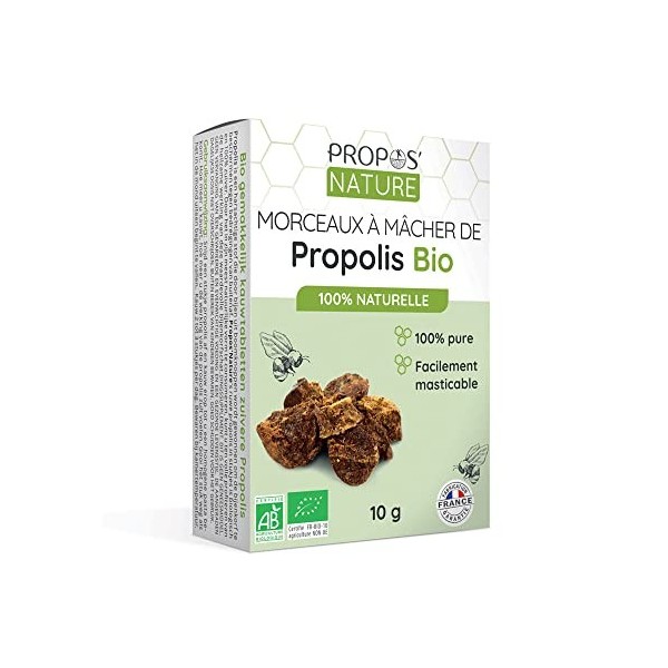 Propos Nature - Propolis Pure À Mcher Bio Certifiée Ab - Contenance : 10G Lot de 6 Propolis