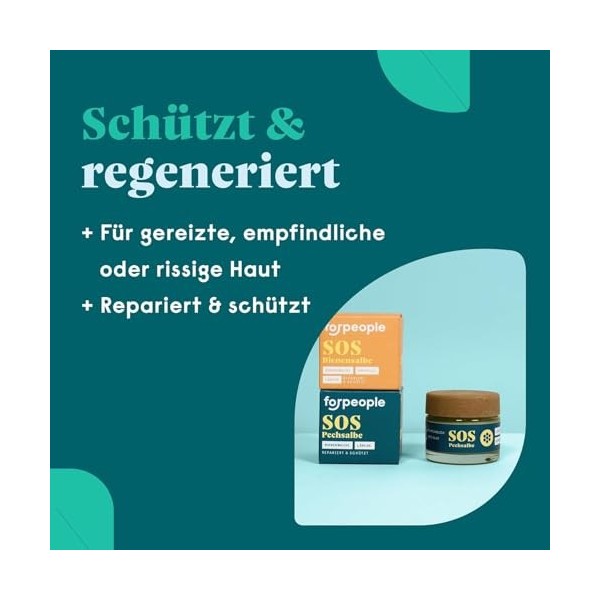 forpeople Pommade malchante 50 ml · Pommade à la résine bio avec résine de mélèze pour le visage et le corps · Pommade dabei