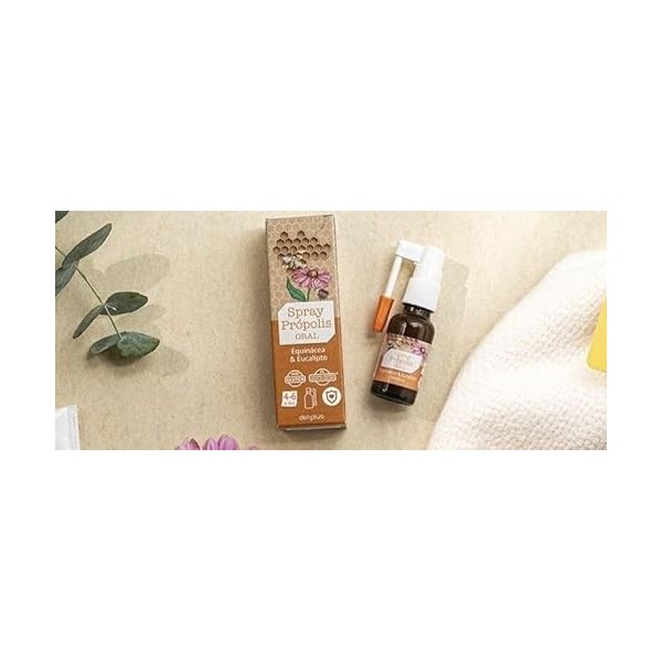 Deliplus Propolis Spray oral contient de léchinacée, de leucalyptus et de la propolis [maintenir le système immunitaire con