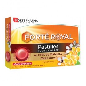Forté Pharma - FortéRoyal Pastilles Gorge Miel de Manuka - Irritation et désagréments de la gorge, dès 6 ans - Vitamine C - 2...