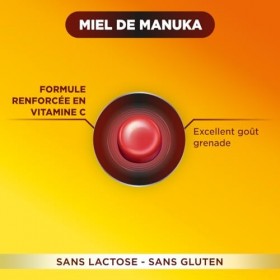 Forté Pharma - FortéRoyal Pastilles Gorge Miel de Manuka - Irritation et désagréments de la gorge, dès 6 ans - Vitamine C - 2...