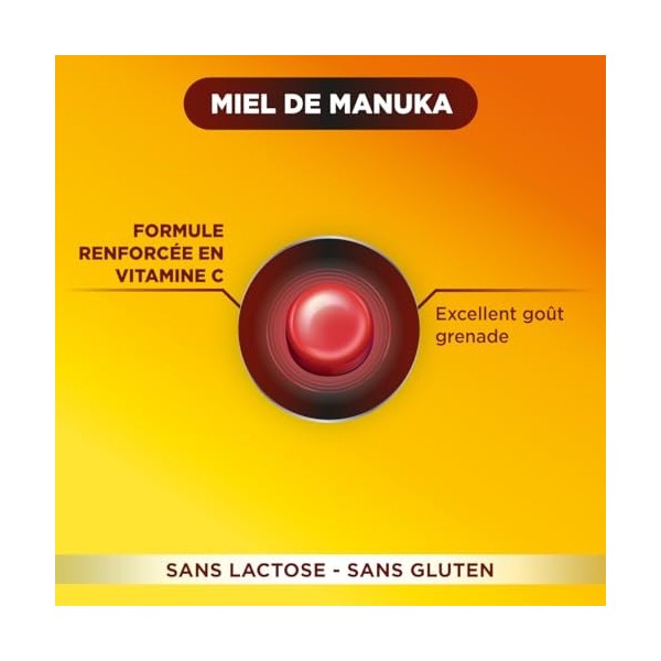 Forté Pharma - FortéRoyal Pastilles Gorge Miel de Manuka - Irritation et désagréments de la gorge, dès 6 ans - Vitamine C - 2...