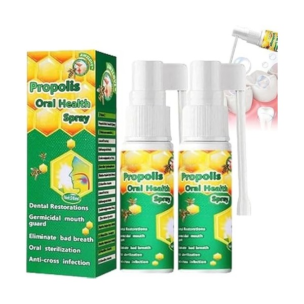 Propolis Oral Health Spray,Fresh Breath,Oral Health Spray, 1/2/3 Pcs Propolis Oral Spray, Fresh Breath 2 Pcs Propolis