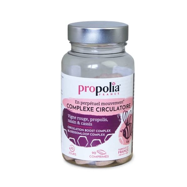 PROPOLIA - Complexe circulatoire - Circulation sanguine Jambes légères - Propolis, Vigne rouge & Cassis - Complément alimenta
