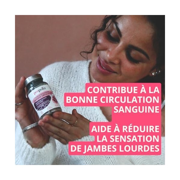 PROPOLIA - Complexe circulatoire - Circulation sanguine Jambes légères - Propolis, Vigne rouge & Cassis - Complément alimenta