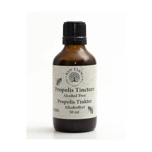 Raw Farm - Teinture Propolis 30% - Sans Alcool des Apiculteurs 50 ml