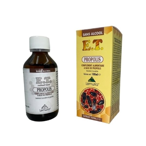 Lemuria - PROPOLONE Extrait Total - Pour le Bien-être de la Gorge et de la Voix - 100 ml - Complément Alimentaire 100% Nature