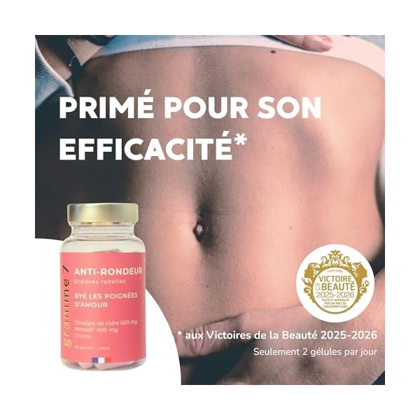 Morosil® 400 mg - Brûleur de Graisse Puissant - Vinaigre de Cidre 500 mg - Choline - Perte de Poids & de Graisse Abdominale -