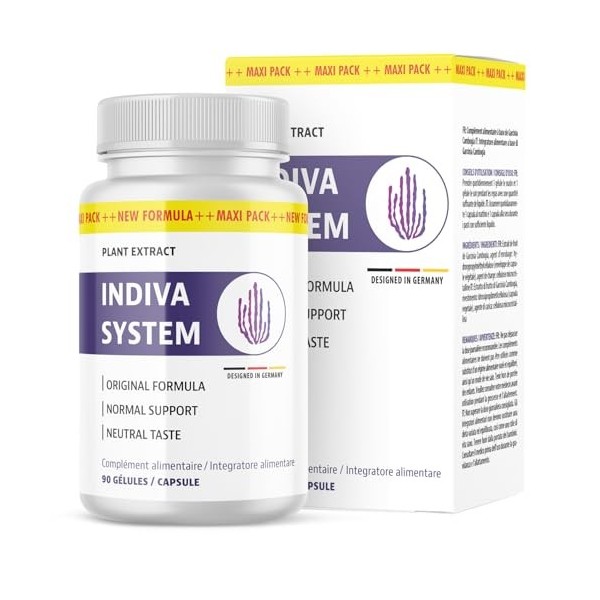 Indiva System Gélules | Pour un mode de vie sain | Goût neutre | 90 gélules