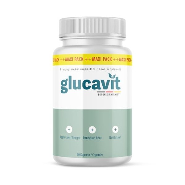 Glucavit Capsules | Convient pour un style de vie sain | Capsules faciles à prendre | Contenu 90 capsules