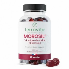 Gummies MOROSIL® - Vinaigre de Cidre | 400 mg de Morosil® issu d’Orange Moro | Efficacité Cliniquement Prouvée | 60 Gummies V