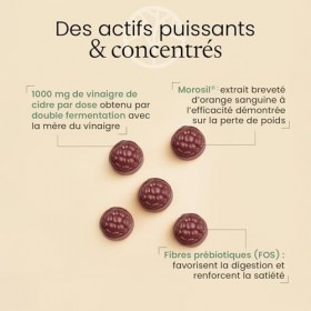 Gummies MOROSIL® - Vinaigre de Cidre | 400 mg de Morosil® issu d’Orange Moro | Efficacité Cliniquement Prouvée | 60 Gummies V