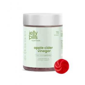 Jelly Pills Gummies Vinaigre de Cidre 1 000 mg + Chrome - 70 Gommes Végétaliennes - Sans Sucres Ajoutés - Saveur Pomme Nature