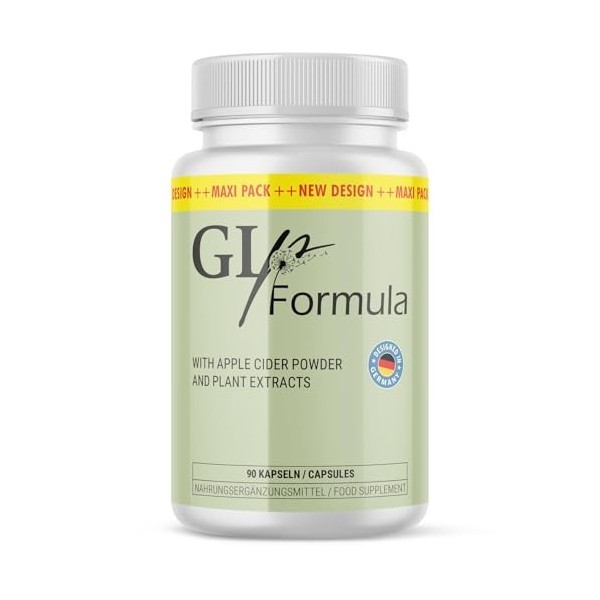 GLp Formula Gélules | Avec du vinaigre de cidre et des extraits de plantes | Goût neutre | 90 gélules