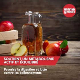Mama Green - Gummies Vinaigre de cidre – Gestion du métabolisme - 60 gummies - Sans sucre – Sans colorants et arômes artifici