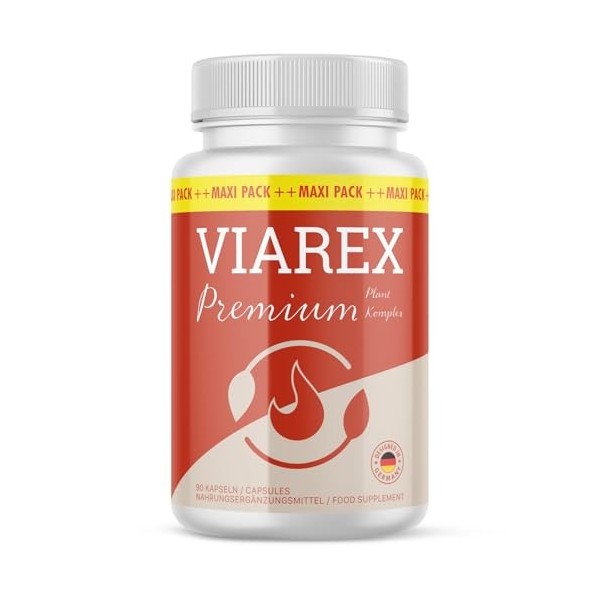 Viarex Premium Gélules | Association réfléchie d’ingrédients sélectionnés | Boîte maxi pratique pour une utilisation prolongé