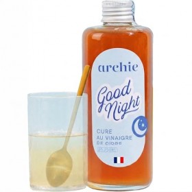 Archie, Cure Good Night, Vinaigre de cidre - Melatonine, Melisse, Passiflore. Sommeil, Digestion, Stress, Sérénité. Made in F...
