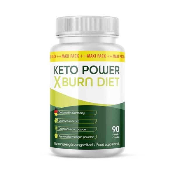 Keto Power X Burn Diet Gélules | Ton partenaire fiable au quotidien | Facile à utiliser | 90 gélules