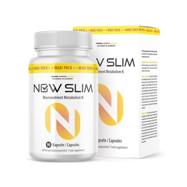 NOW SLIM Macronutrient Metabolism N gélules - avec des ingrédients naturels - pour hommes & femmes - 90 gélules par boîte - 1