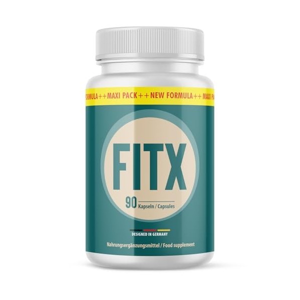 FITX Capsules | Avec des ingrédients précieux | Facile à utiliser | Maxipack 90 Capsules | 1x
