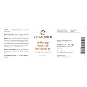 Concentré de moules aux lèvres vertes – 1000 mg de poudre par jour 150 gélules – issu de moule aux lèvres vertes de Nouvell