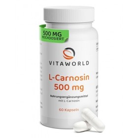 Gélules hautement dosées en L-carnosine – 1500 mg de L-carnosine par jour 60 gélules végétaliennes – composé dacides aminé