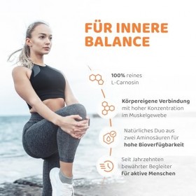 Gélules hautement dosées en L-carnosine – 1500 mg de L-carnosine par jour 60 gélules végétaliennes – composé dacides aminé