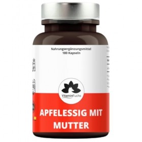 Capsules de vinaigre de cidre avec mère – 180 capsules véganes – poudre de vinaigre de cidre avec extrait de mère – Apple Cid