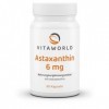 Vitaworld Astaxanthine 6mg production 60 Veg Capsules Pharmaceutical 100% naturel, sans additifs de Haematococcus pluvialis