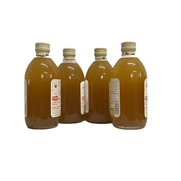 Aceto di mele biologico 4x500ml vinaigre de pomme mère non pasteurisé, biologique et non filtré