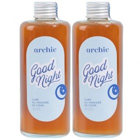 Archie, Pack Cure Good Night, Vinaigre de cidre - Melisse, Passiflore. Sommeil, Sérénité., Relaxation. Rituel naturel. Made i