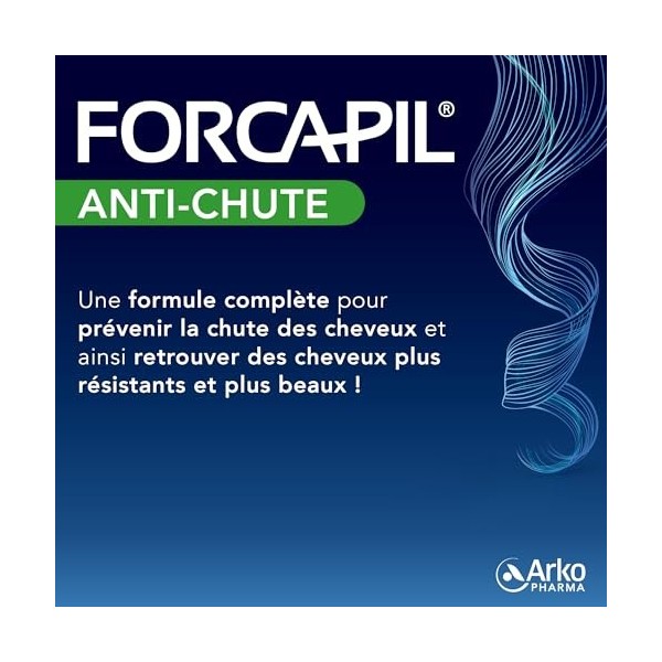 Arkopharma - Forcapil Anti-chute | Complément Alimentaire Cheveux et Ongles - Prévient la Chute de Cheveux - Résistance - Cro
