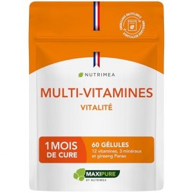 Multivitamines et Minéraux – Avec Ginseng - Vitamines A, B1, B2, B3, B5, B6, B8, B9, B12, C, D3, E, Magnésium, Sélénium et Zi
