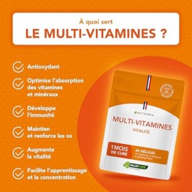 Multivitamines et Minéraux – Avec Ginseng - Vitamines A, B1, B2, B3, B5, B6, B8, B9, B12, C, D3, E, Magnésium, Sélénium et Zi