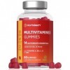 Multivitamines Gummies Adulte | 14 Vitamines Minéraux Essentiels - Vitamine A, Vitamine B12, Vitamine C, Vitamine D et Zinc |