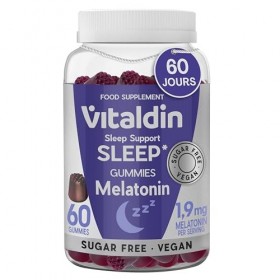 Vitaldin Gummies Mélatonine 1,9 mg – Avec Vitamine B6, Passiflore, Camomille et Mélisse – Pour Dormir et Améliorer la Qualité