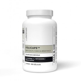 OMA & ME Complément Cheveux Folicaps™ – Anti-Chute Naturel, Croissance Rapide, Volume & Vitalité – Biotine, Zinc, Prêle – Fab...
