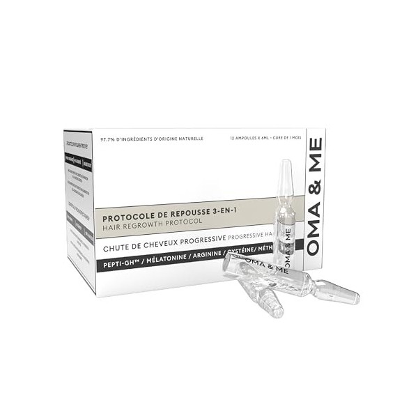 OMA & ME Complément Cheveux Folicaps™ – Anti-Chute Naturel, Croissance Rapide, Volume & Vitalité – Biotine, Zinc, Prêle – Fab...